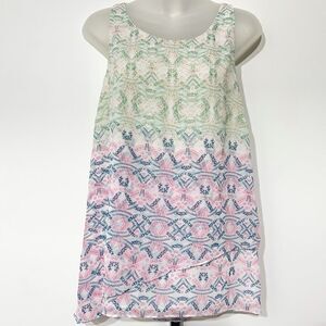 CAbi chiffon wrap tank top blouse shirt small EUC